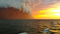 Australians witnessed an eye-popping event: a red-dust storm choked skies ahead of a tropical cyclone, a phenomenon known as a haboob by meteorologists. See more pictures of the storm at Perth Weather Live.

